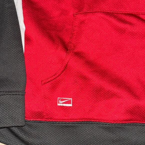 Nike Performance Long Sleeve Shirt Women's Size L 14-16 Red White Black Hooded - Picture 3 of 6